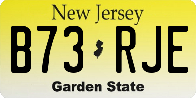 NJ license plate B73RJE