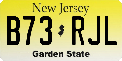 NJ license plate B73RJL