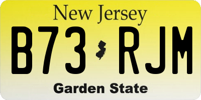 NJ license plate B73RJM