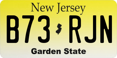 NJ license plate B73RJN