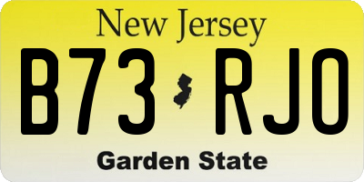 NJ license plate B73RJO