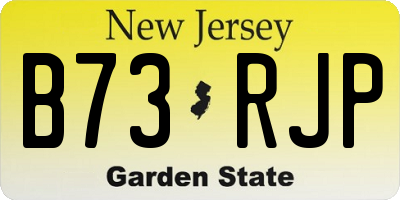 NJ license plate B73RJP