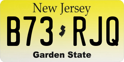 NJ license plate B73RJQ