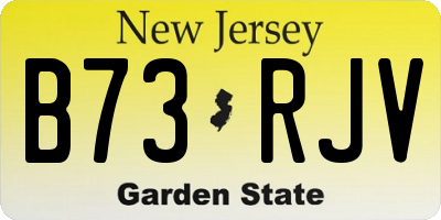 NJ license plate B73RJV