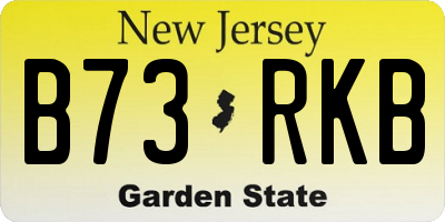 NJ license plate B73RKB