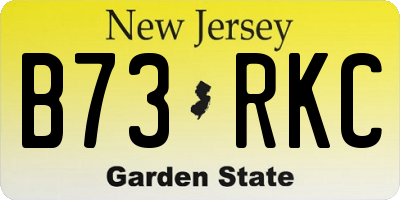 NJ license plate B73RKC