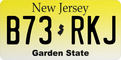 NJ license plate B73RKJ