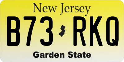 NJ license plate B73RKQ