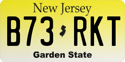 NJ license plate B73RKT