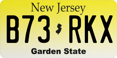 NJ license plate B73RKX