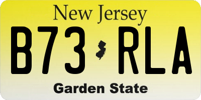 NJ license plate B73RLA