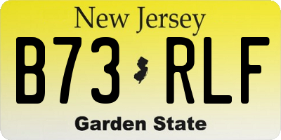 NJ license plate B73RLF