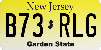 NJ license plate B73RLG