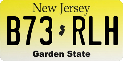 NJ license plate B73RLH
