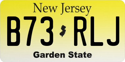 NJ license plate B73RLJ