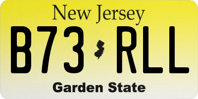 NJ license plate B73RLL