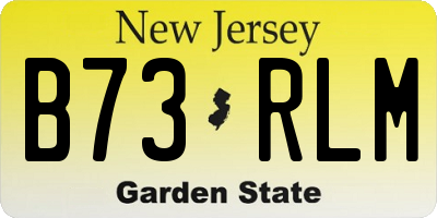 NJ license plate B73RLM