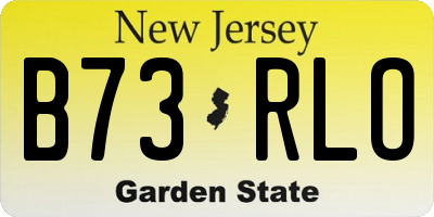 NJ license plate B73RLO