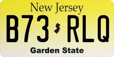 NJ license plate B73RLQ