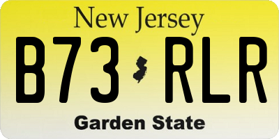 NJ license plate B73RLR
