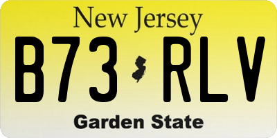 NJ license plate B73RLV