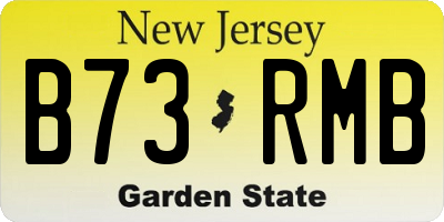 NJ license plate B73RMB