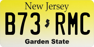NJ license plate B73RMC