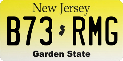 NJ license plate B73RMG