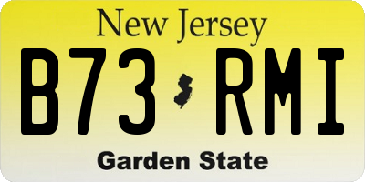 NJ license plate B73RMI