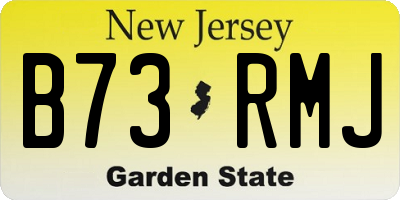 NJ license plate B73RMJ