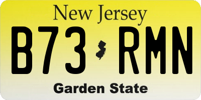 NJ license plate B73RMN