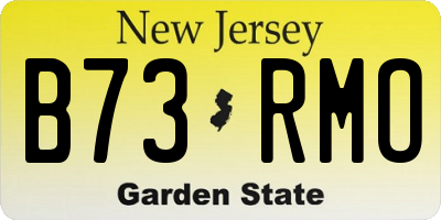 NJ license plate B73RMO