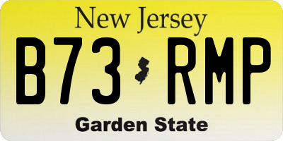 NJ license plate B73RMP