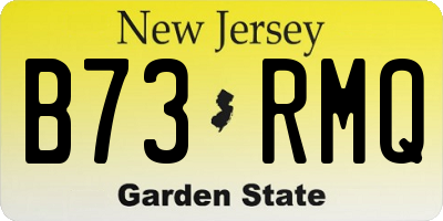 NJ license plate B73RMQ