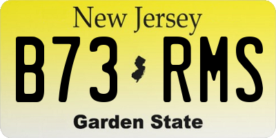 NJ license plate B73RMS