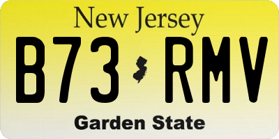NJ license plate B73RMV
