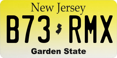 NJ license plate B73RMX