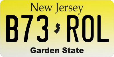 NJ license plate B73ROL