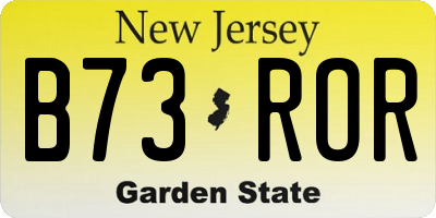 NJ license plate B73ROR