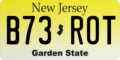 NJ license plate B73ROT