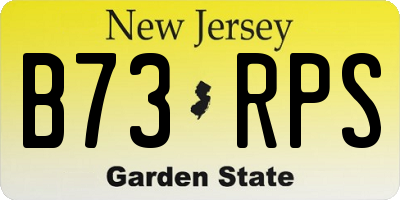 NJ license plate B73RPS