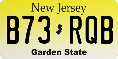 NJ license plate B73RQB