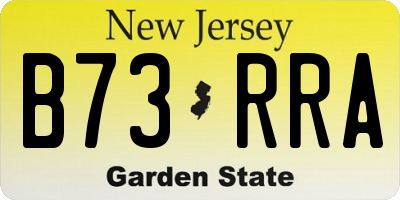 NJ license plate B73RRA