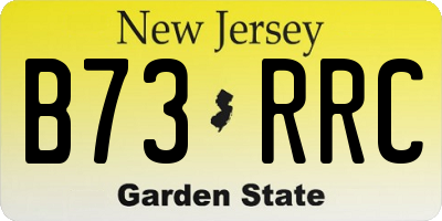 NJ license plate B73RRC