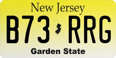 NJ license plate B73RRG