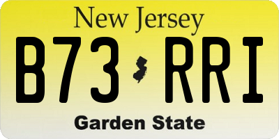 NJ license plate B73RRI