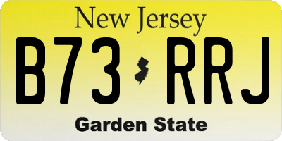 NJ license plate B73RRJ