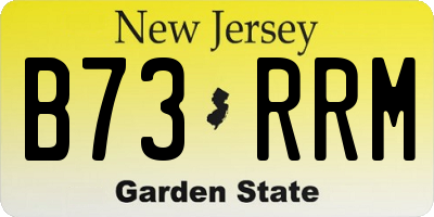 NJ license plate B73RRM