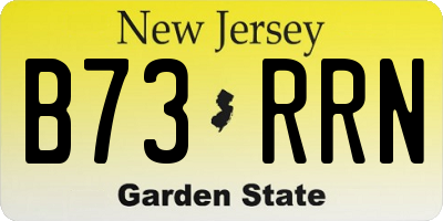NJ license plate B73RRN