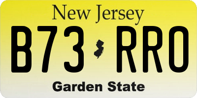 NJ license plate B73RRO